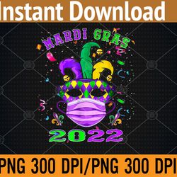 mask and face mask-funny mardi gras 2022 png, digital download