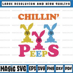 chillin with my peeps png- easter png- marshmallow bunnies png- easter bunny png, easter bunny, digital download