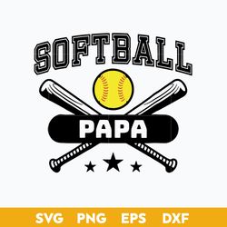 softball papa svg, ball dad svg, father's day svg, png dxf eps digital file