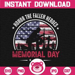Honor The Fallen Heroes Soldier Memorial Day PNG for sublimation American Flag digital download