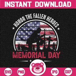 honor the fallen heroes soldier memorial day png for sublimation american flag digital download