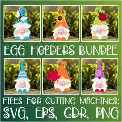 Gnomes | Easter Egg Holders Bundle SVG