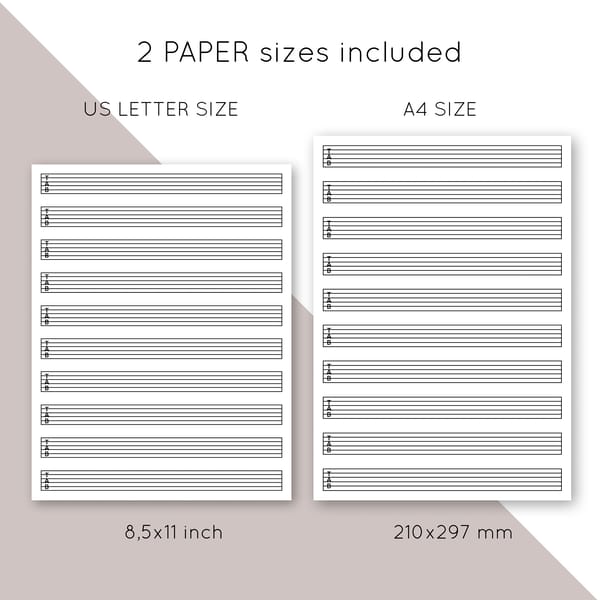 Printable guitar tab paper. Blank guitar tab printable. Guit - Inspire ...