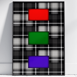 Checkered Wall Art  Abstract Squares Painting by Stainles