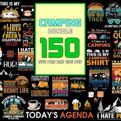 150 camping bundle svg, trending svg, camping svg, camping bundle, hippie svg, camping, forest camper, forest