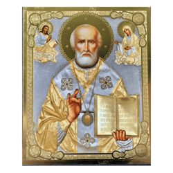 Saint Nicholas of Myra | Inspirational Icon Decor| Size: 5 1/4"x4 1/2"