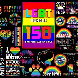 150 lgbt bundle sublimation svg, lgbt svg, dream without fear elephant heart lgbt, lgbtq svg, gay svg, usa, pride svg