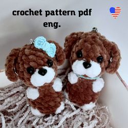 Crochet pattern little Dog/puppy. Amigurumi animal toys
