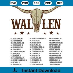 Morgan Wallens One Night At A Time World Tour PNG, Bull Skull Cowboy Sublimation