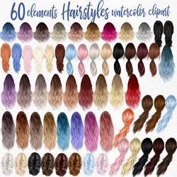 hairstyles clipart: "ombre hairstyles" custom hairstyles long hair girls hair clipart planner clipart fashion hairstyles