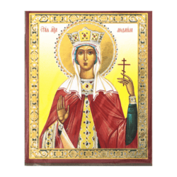 St Ludmilla of Bohemia | Handmade gold and silver foiled icon  | Size: 2,5" x 3,5"