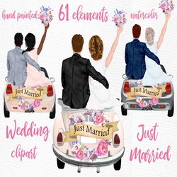 bride and groom clipart: "wedding clipart" wedding illustrations wedding dress just married wedding invitation wedding m