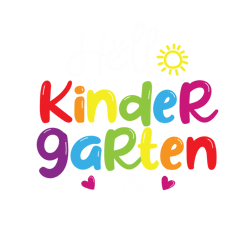 hello kindergarten rainbow cuttable design svg png dxf & eps designs cricut cameo file silhouette