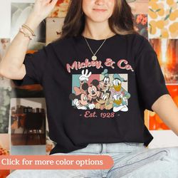 mickey and company est 1928 vintage disney shirt, family vacation shirt, family trip, magic kingdom, retro mickey and fr