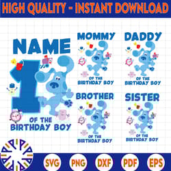 personalized blues clues birthday family of the birthday boy png, blues clues birthday png