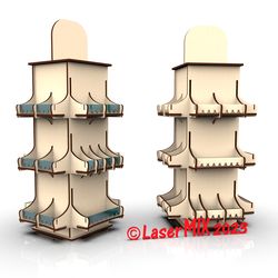 laser cut files rotating craft show display stand svg, craft fair display stands vector files for laser