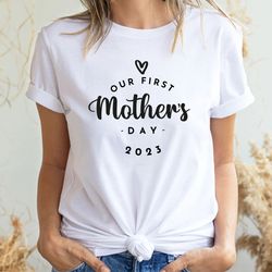 our first mothers day t-shirt 2023 for mum, mummy and me, mini me shirts, mothers day gift for mum