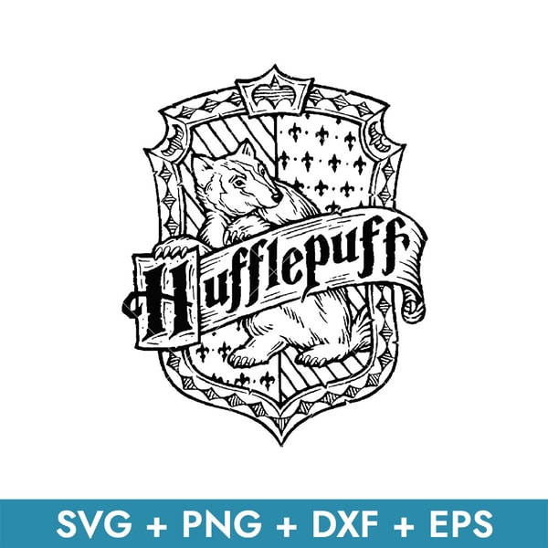 Hufflepuff Crest Coloring Page