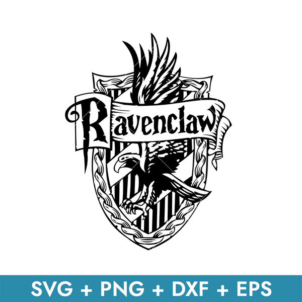 Ravenclaw Wisdom and Wit Svg, Ravenclaw Logo Svg