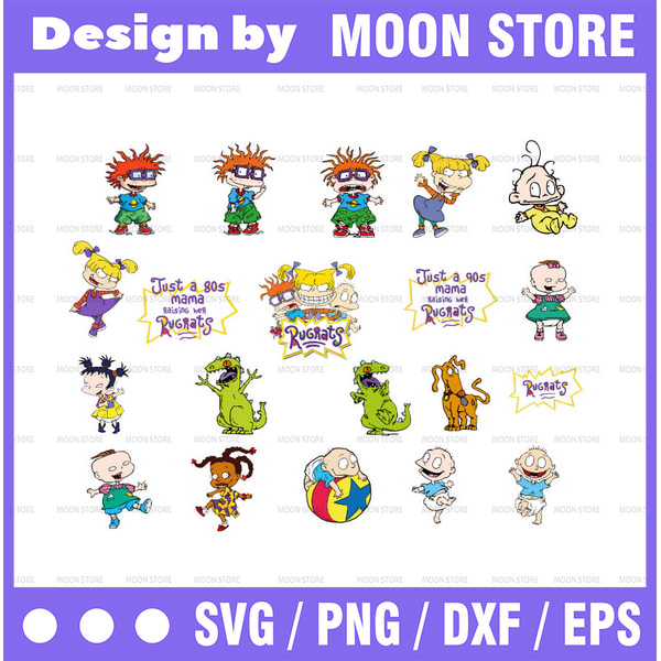 The Rugrats Model Sheets 17 FILES Rugrats svg bundle, Rugrats vector cricut silhouett - Inspire ...