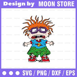 chuckie finster rugrats svg, png, dxf, cricut, silhouette cut file, instant download