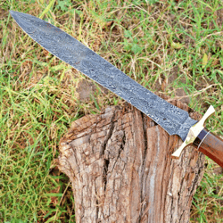 Double Edge Dagger Sword Hand Forged Damascus Steel with Blade Dagger