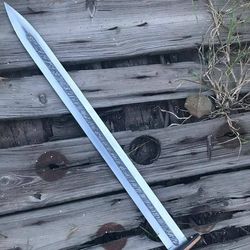 Two Handed Longsword Damascus Steel - 36 Inch Steel Blade Original Collectible Swords