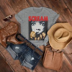 Drew Barrymore SCREAM Shirt, Let's Watch Scary Movie Shirt, Scary Horror Tees, Kill3r Homage Fan T-Shirt Sidney
