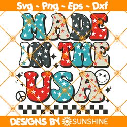 Made In The USA  Svg, Patriotic Svg, 4th of July Svg, Fouth of July Svg, File For Cricut