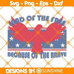 Land of the Free Because of the Brave Svg, Patriotic Svg, Fourth of July Svg, America 4th of July Svg, Memorial Day Svg,