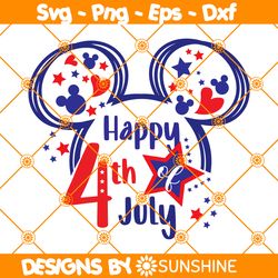 Happy 4th of July Svg, 4th of July Svg, Mickey Mouse America svg, Disney Mouse Svg, Independence Day Svg, For Cricut