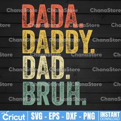 father's day svg, dada daddy dad bruh svg png, funny dad svg, dad to bruh svg , father's day svg