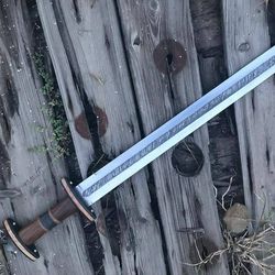 36" damascus steel longsword – original collectible 36-inch blade