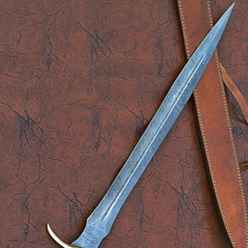 Handmade forged damascus steel viking sword near me in alaskajpg