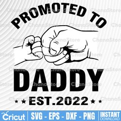 promoted to daddy 2022 svg, father's day svg, fathers day gift, announcement svg, dad svg, fathers day svg