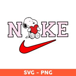 nike snoopy svg, snoopy with heart svg, valentines svg, fashion logo svg, file for cut, disney svg - download file