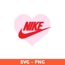 Nike x Heart Svg, Heart Svg, Nike Svg, Brand Logo Svg, Valentines Day Svg, Fashion Logo Svg, File For Cut -Download File