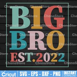big bro est. 2022 promoted to brother 2022 father's day t-shirt