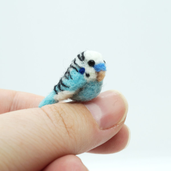 tiny-needle-felted-parakeet-turquoise-budgie