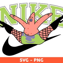 patrick star nike svg, nike logo svg, patrick star svg, spongebob svg, file for cut, png file - download file