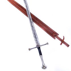 Collectible Swords 42 Inch Damascus Steel Battle Ready Sword, Two Handed Long Sword