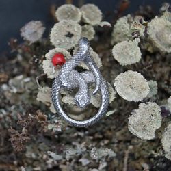 Snake symbol. Sterling silver 925 pendant