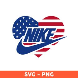 Nike Flag American Svg, Nike Logo Svg, Flag USA Svg, Heart Shaped American Flag Svg, File For Cut, Svg File - Download