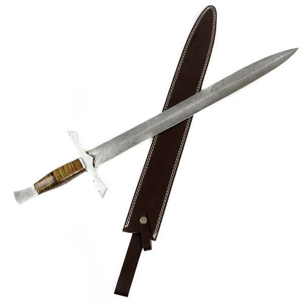 Longsword Bastard Swords High Carbon Damascus Steel Sword 29 Inch.png