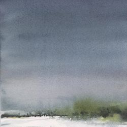 original watercolor painting | spring landscape art | watercolor artwork | small painting for gift | spring