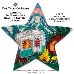 Peyote Star Pattern Camping / Beaded Star Summer Patterns Seed Bead Ornament
