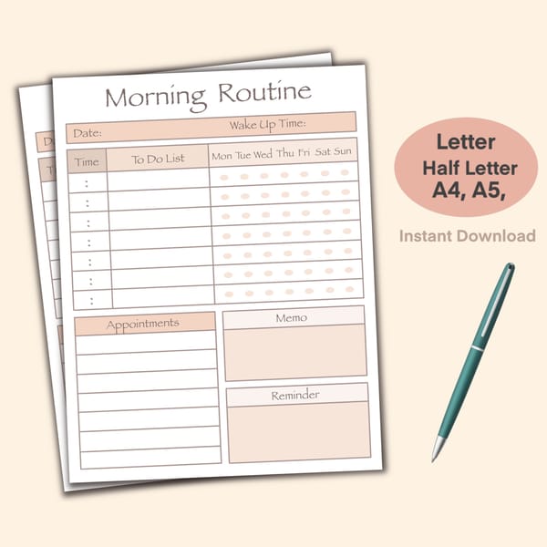 Morning Routine Printable, Printable Checklist, Daily Checkl - Inspire ...