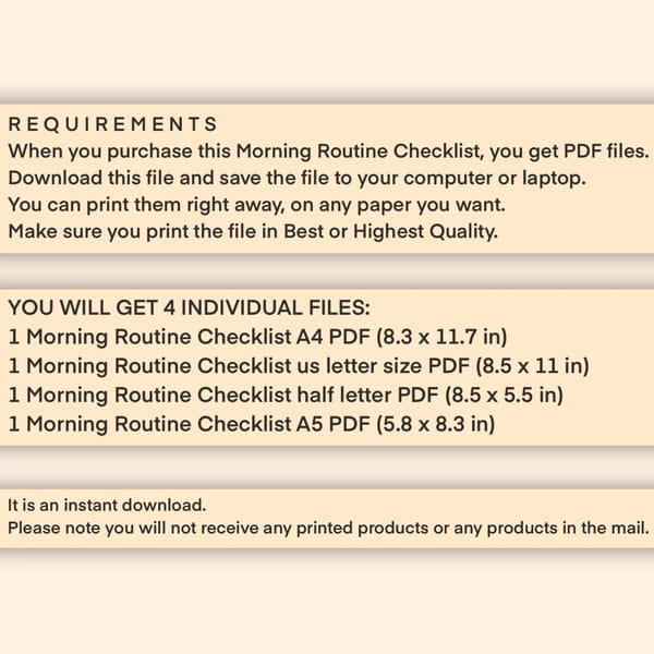 Morning Routine Printable, Printable Checklist, Daily Checkl - Inspire ...