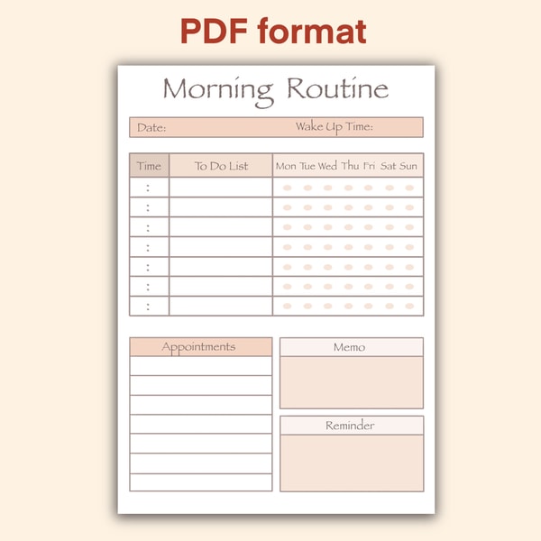 Morning Routine Printable, Printable Checklist, Daily Checkl | Inspire ...