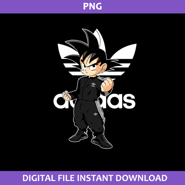 Son Goku Adidas Png Adidas Logo Png Goku Png Adidas Cartoon Png Digital File